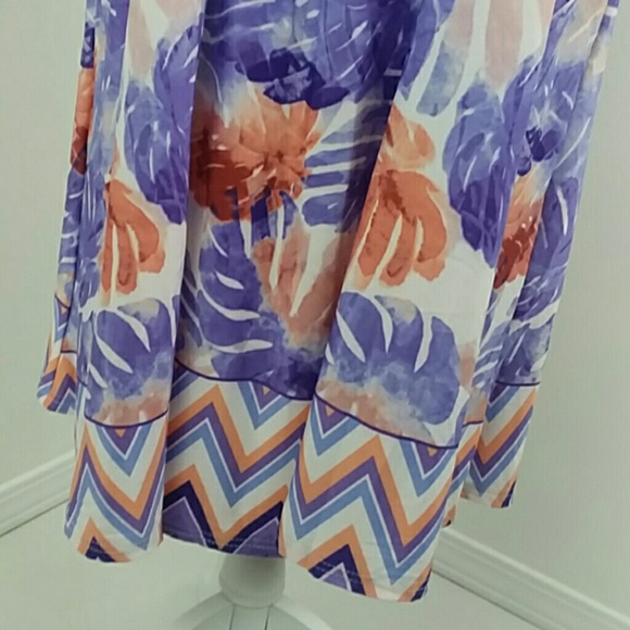 Shoreline Purple Cold Shoulder Dress 1XL - Picture 3 of 7
